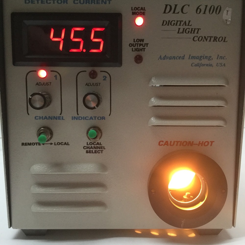 Advanced Imaging DLC-6100 Fiber Optic Light Source Illuminator Current LCD 115V