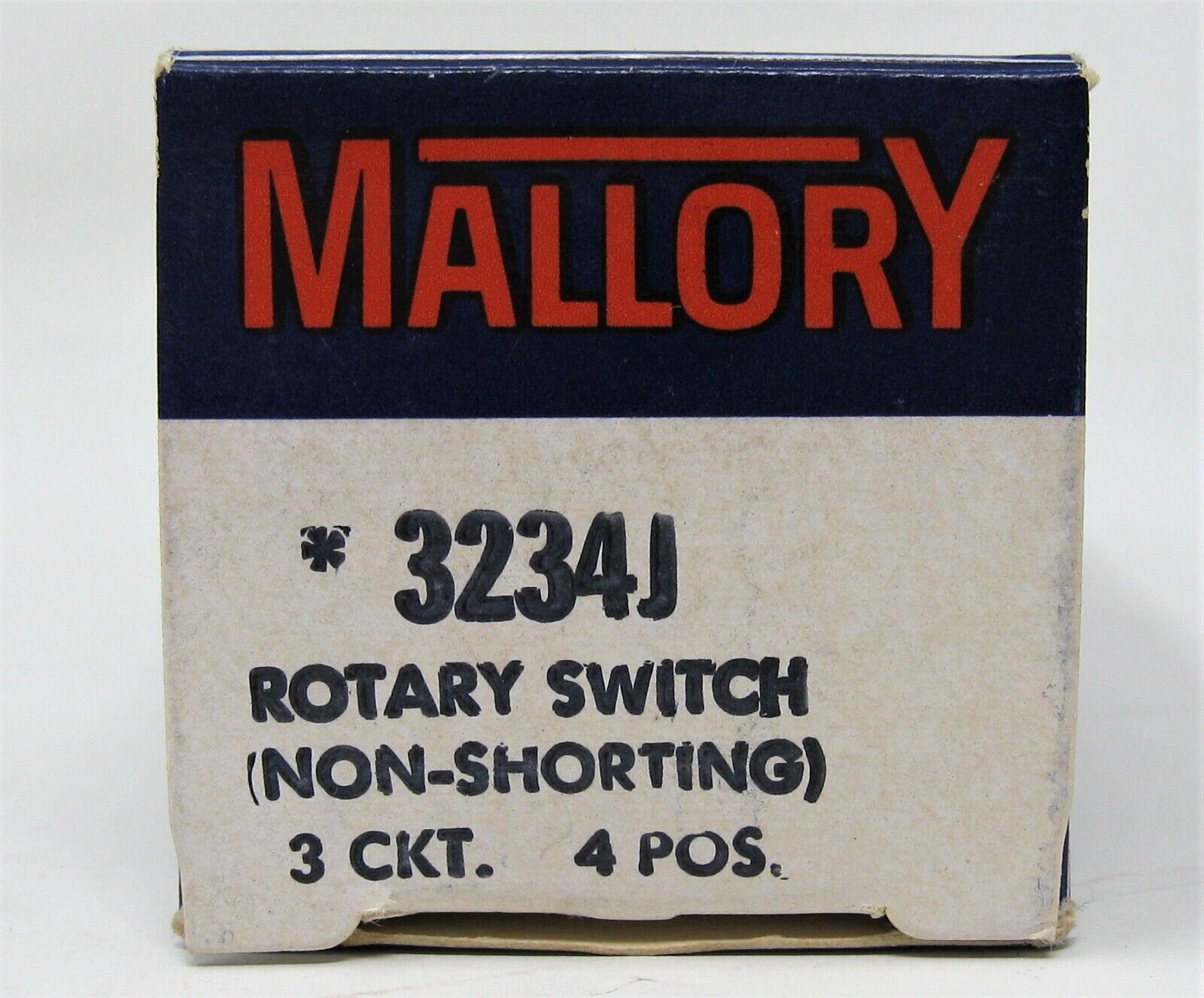 MALLORY #3234J Rotary Switch (Non-Shorting) 3 CKT / 4 POS