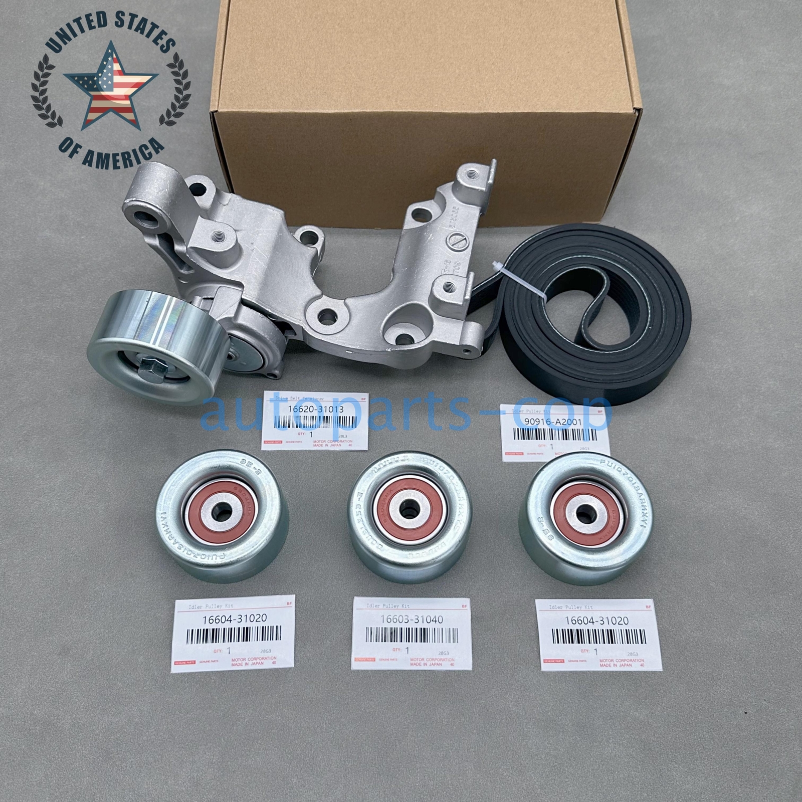 New Drive Belt Tensioner & Idler Pulley Kit For Toyota Tacoma 4Runner Tundra