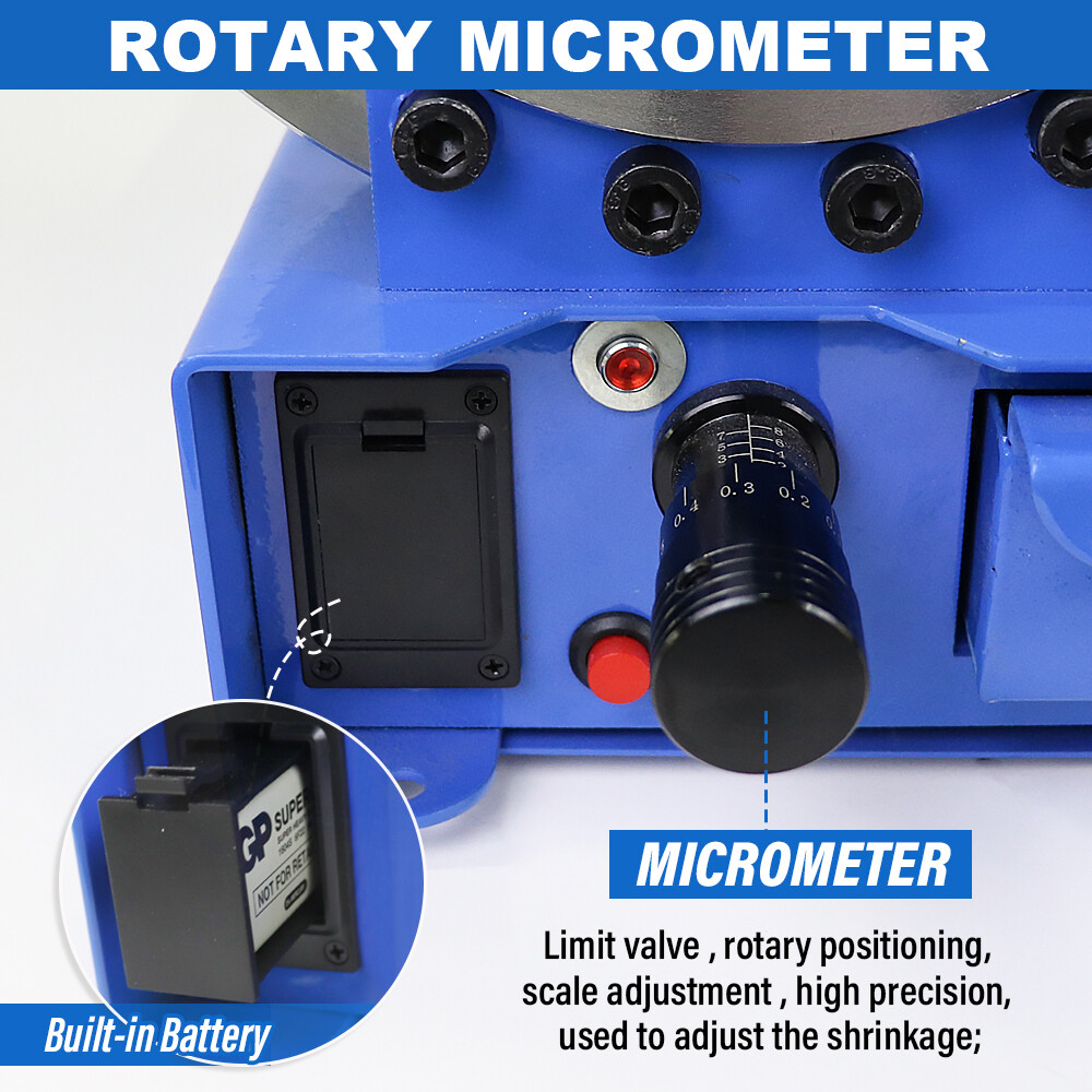 Pipe Crimper Machine Manual Hydraulic Hose Crimping with 8 Dies Sets Portable