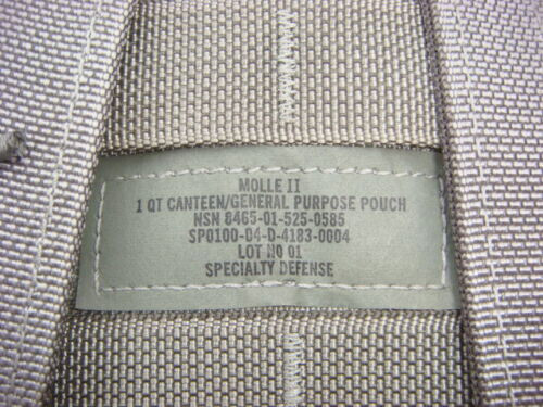 MOLLE II 1 QT Canteen Cover / General Purpose Pouch ACU - 2 Pack EXCELLENT