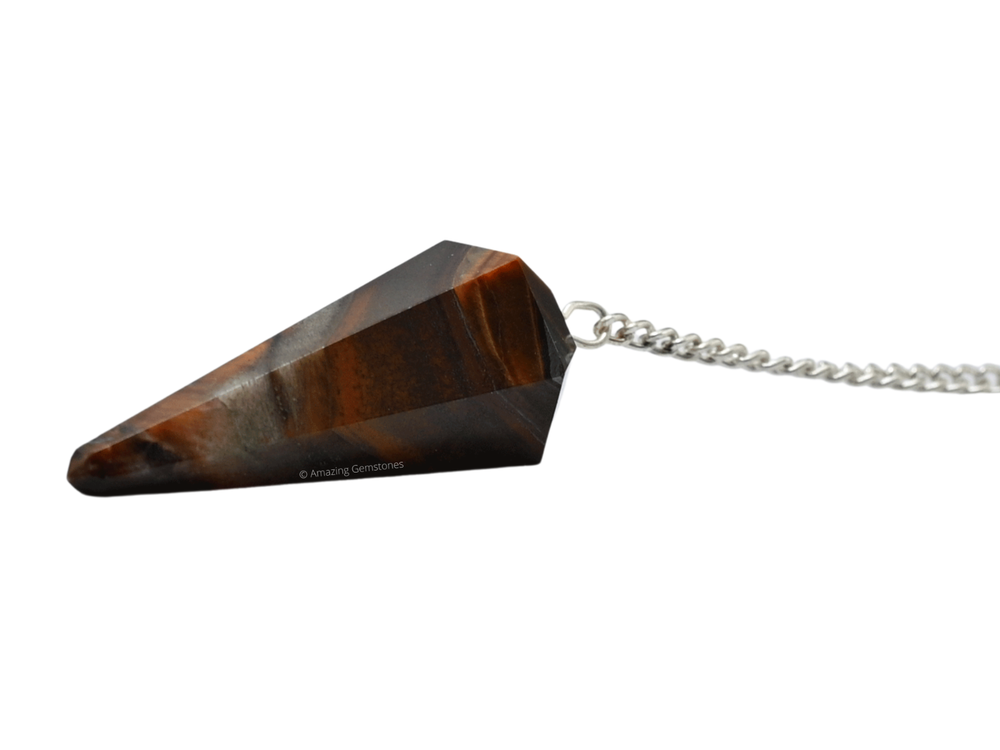 Red Tiger Eye Agate Dowsing Crystal Pendulum