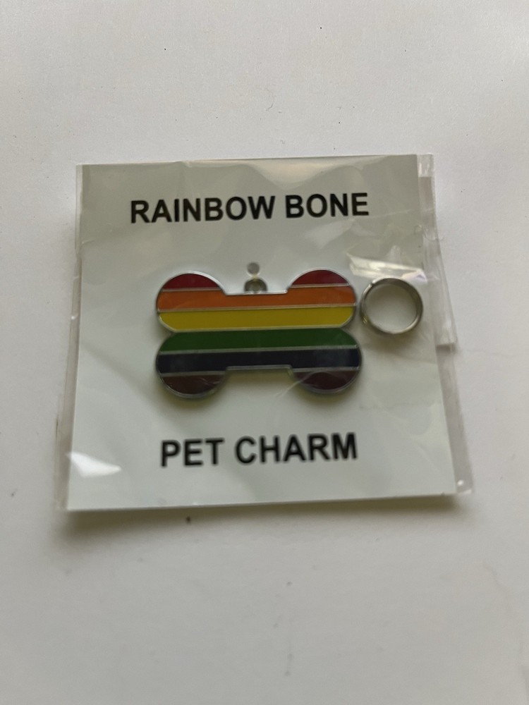 Rainbow Bone Pride Pet Charm. Only 1 Left.