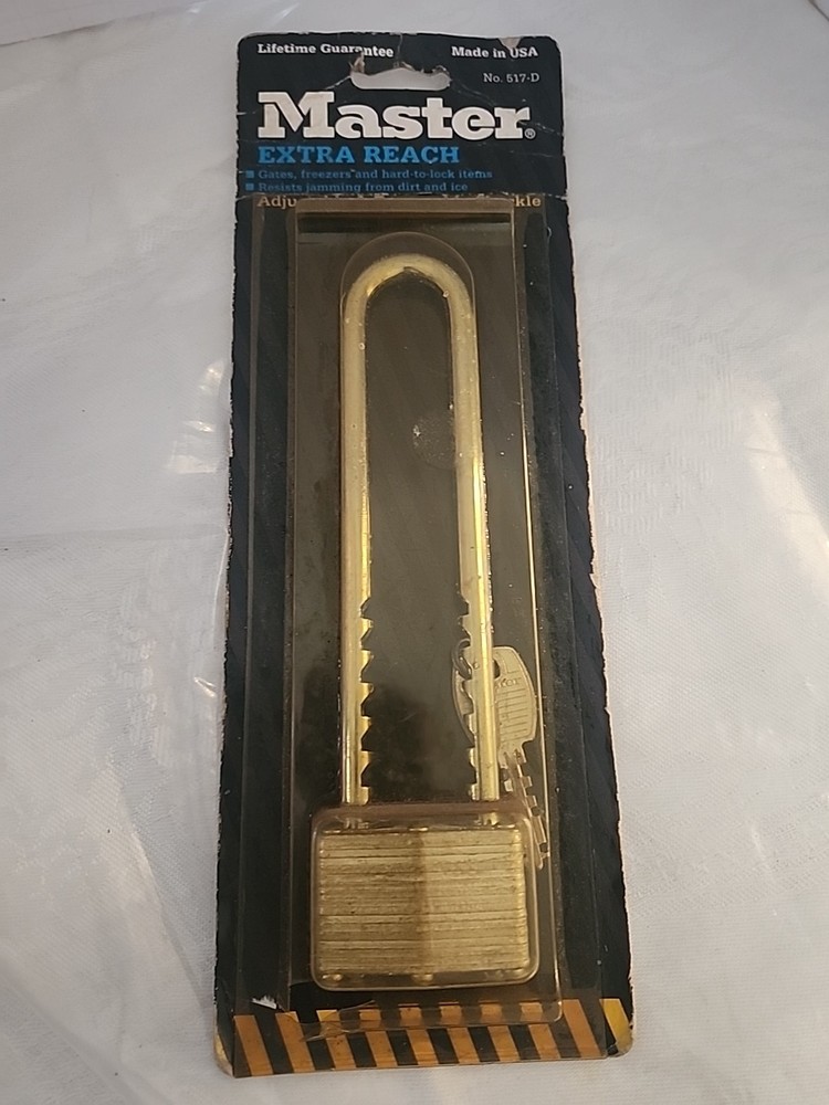 Master Lock Extra Reach Long 517D 517-D Padlock Adjustable Shackle