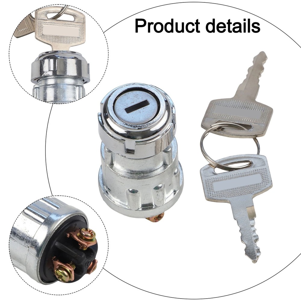Wire Ignition Key Switch Lock Assembly With 2 Keys For Vehicle Motorcycle