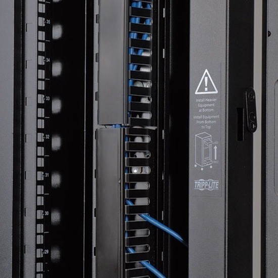 Tripplite SRCABLEDUCTVRT 6ft Vertical Cable Manager Black