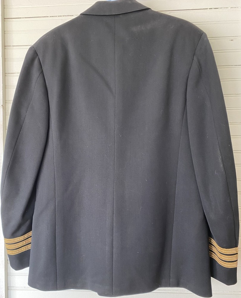 WWII US Navy Commander Supply Corps Dress Blue Jacket Coat Named