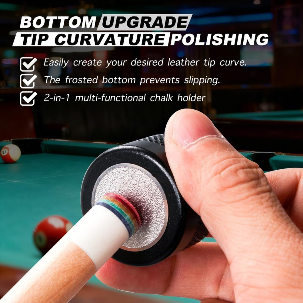 TAOM Upgrade Pool Chalk Holder Round Shaped Practical Tool Billiards Accessor...