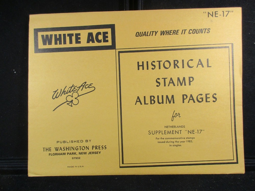 "WHITEACE" NETHERLANDS SUPPLEMENT "NE-17" 1983 SINGLES W/FREE SHP.