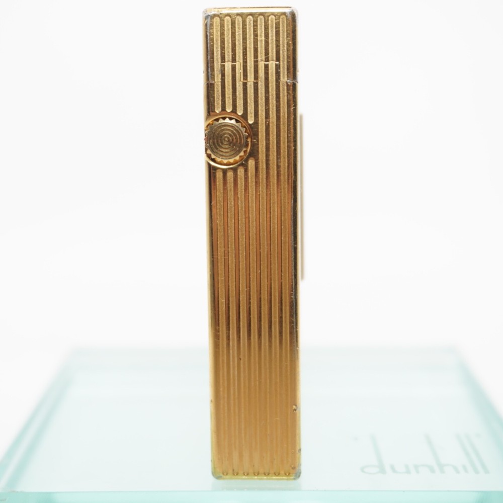 Dunhill Lighter Gold Stripe Signature Pattern-Ultrasonically cleaned_Working
