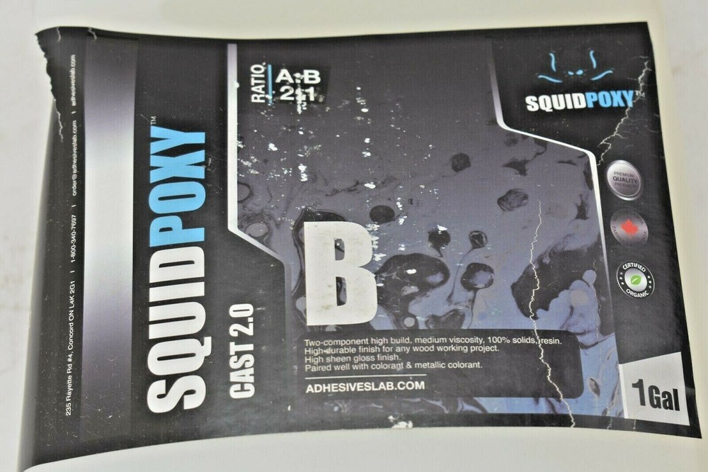 SquidPoxy B Cast 2.0 Two Component High Build Medium Viscosity 1 Gallon