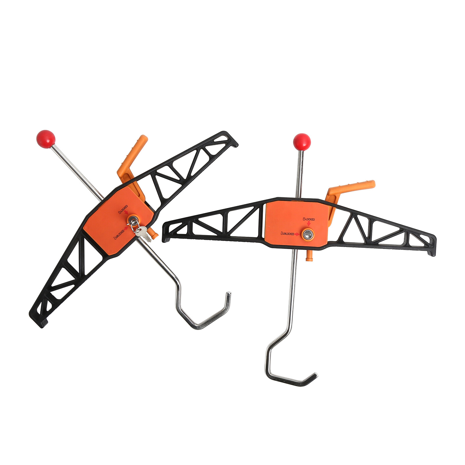 Safe clamp Lockable Ladder Clamps Van Roof Rack Wide Safe Clamp 1 Pair Adjustabl