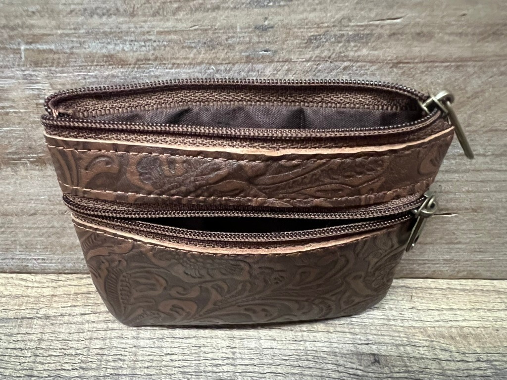 Genuine Cowhide and Leather Coin Purse