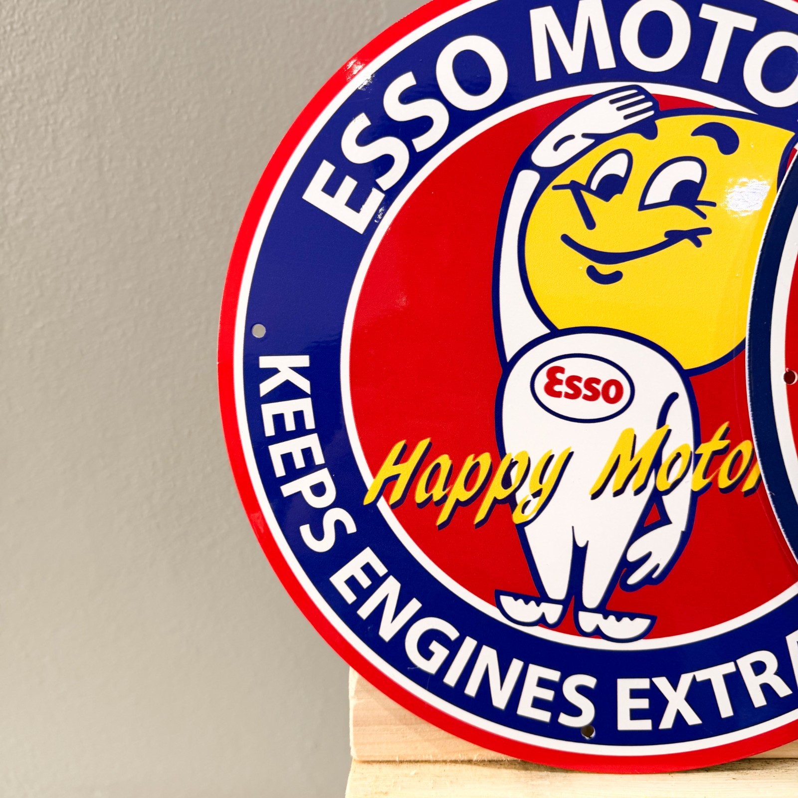 Esso Motor Oil Vintage Metal Sign Set of 3 – 30 cm / 11.8” Petrol Decor