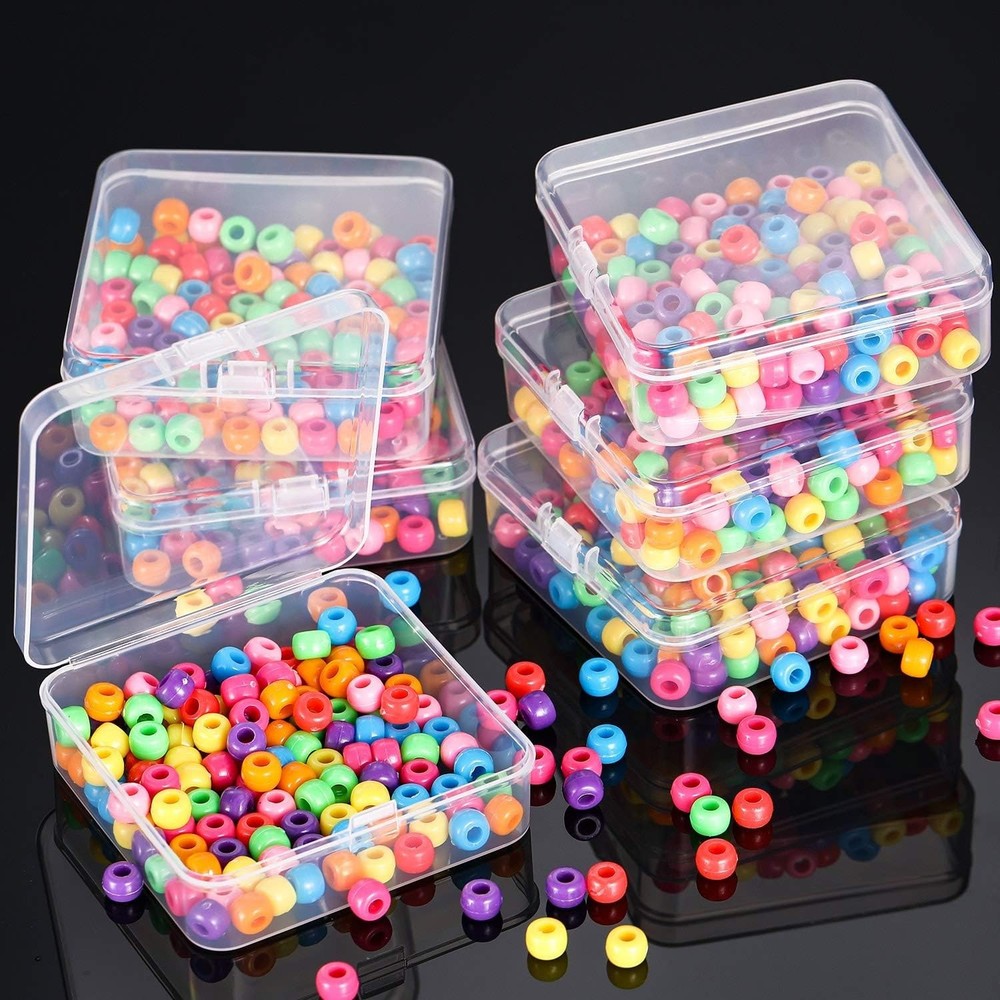 Durable Hinged Lid Craft Storage Boxes - Perfect for Beads & Small Items