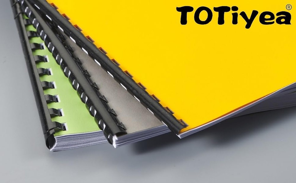 TOTiyea 19 Ring Plastic Binding Combs,1 Inch Diameter,200 Sheet Capacity, Let...
