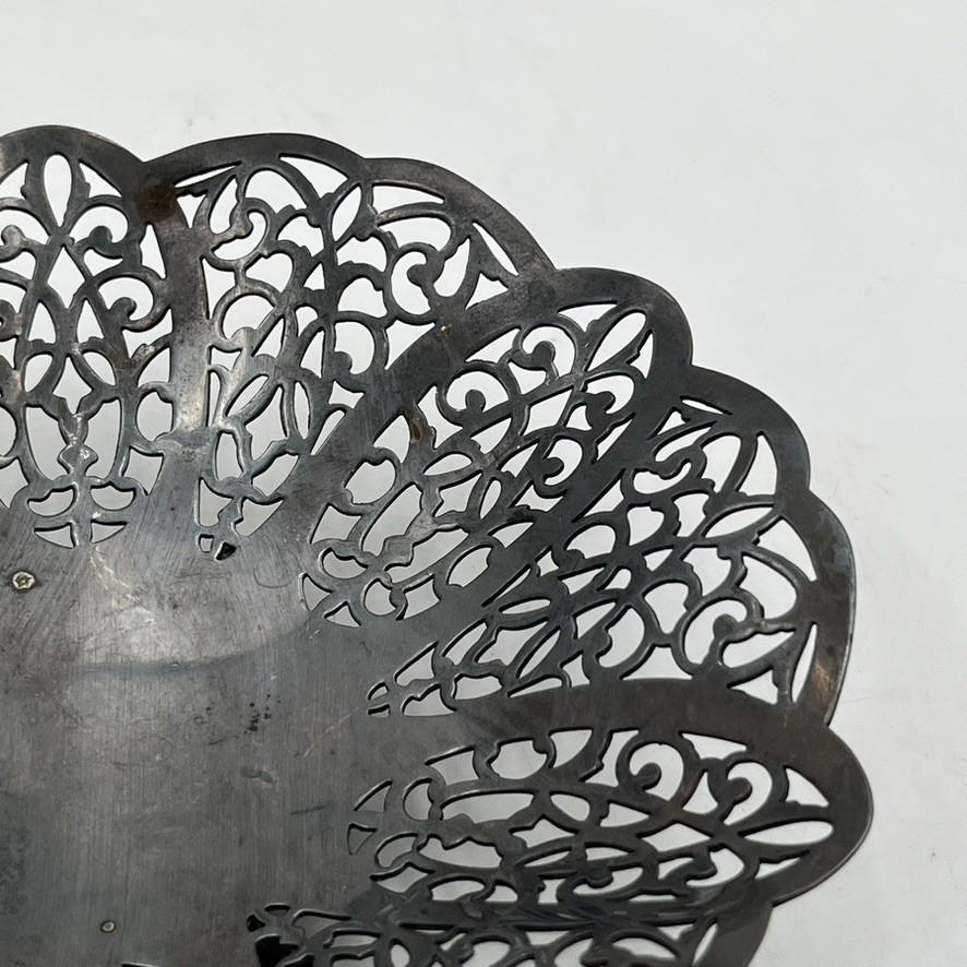 VTG International Silver CO Candy Dish Lovelace 6" Trinket Coin Key Catchall