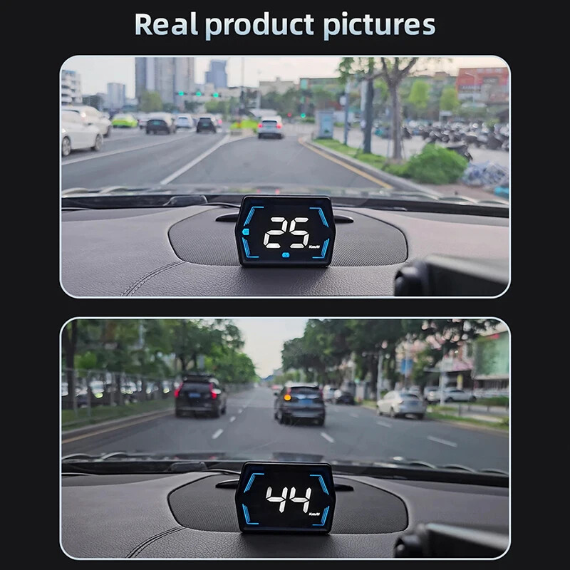 Car Digital Speedometer Head-up Display Security Overspeed Alarm Speed Compass