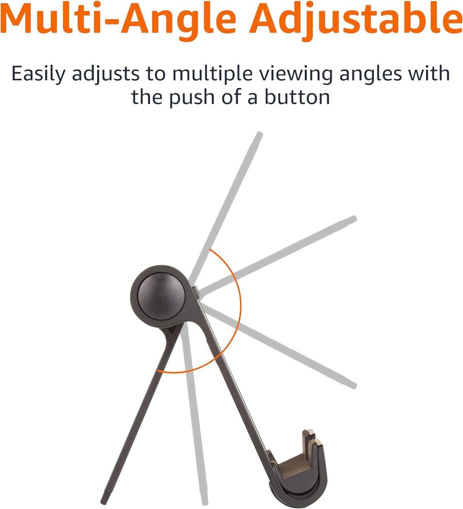 Multi-Angle Portable Stand for Ipad Tablet, E-Reader and Phone - Black