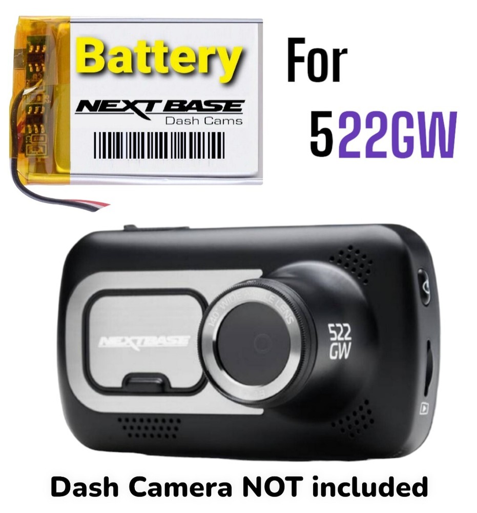 Nextbase Dash Cam Replacement Battery UPGRADE for Model 522GW Spare Battery New