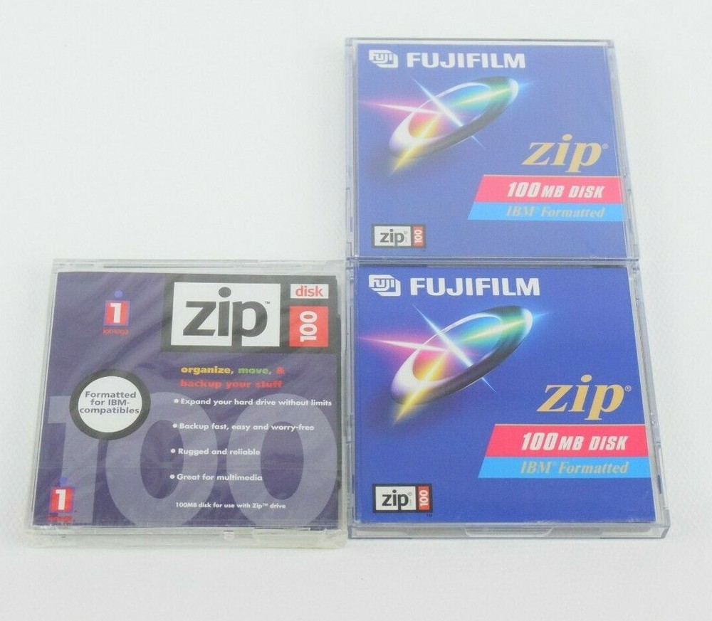 Zip Disk  2 FujiFilm 100MB Disk 1 iomega 100MB