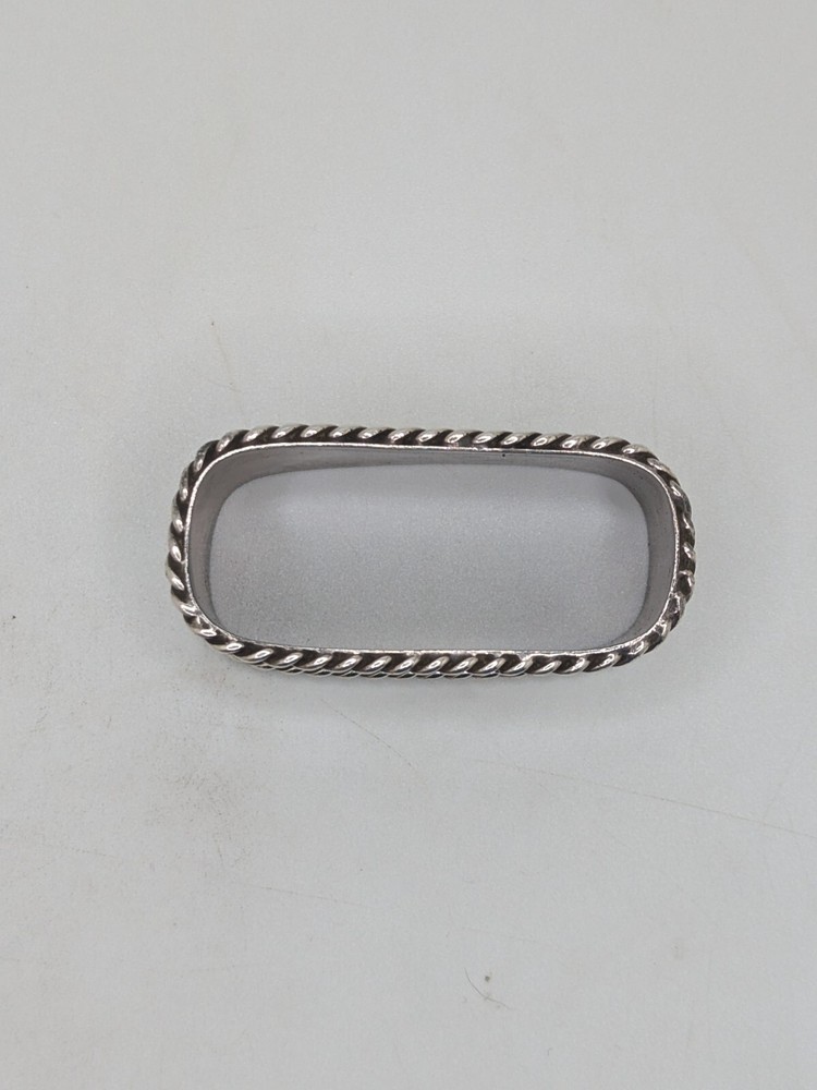 Antique German 835 Silver Napkin Ring "ES" initials engraving