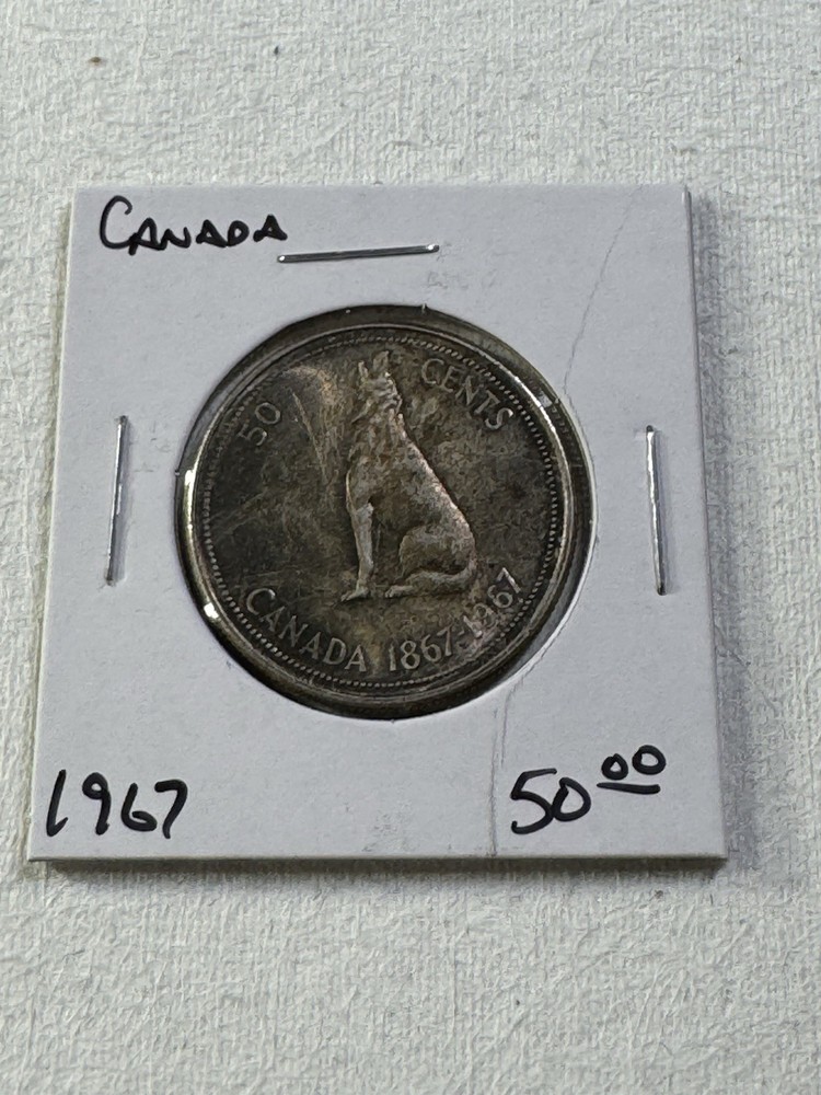 1967 Canada 50 Cents Howling Wolf
