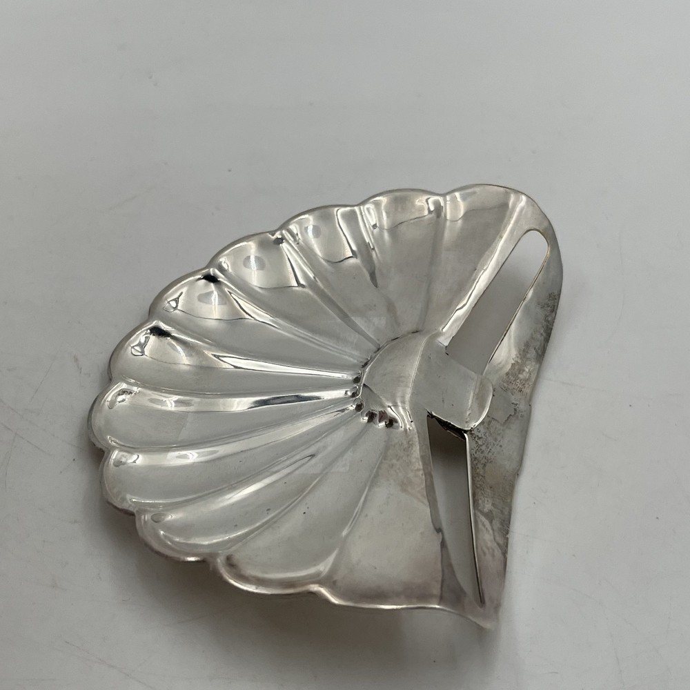 Vintage Silver Plated Shell Trinket Dish 4.” Vanity Tray, Coastal Jewelry Holder