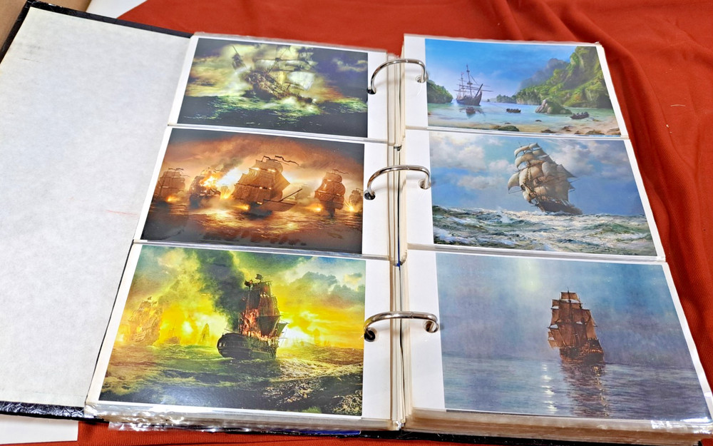 BLACK ALBUM W/100 FULL COLOR LIGHTHOUSES, 249 SHIPS