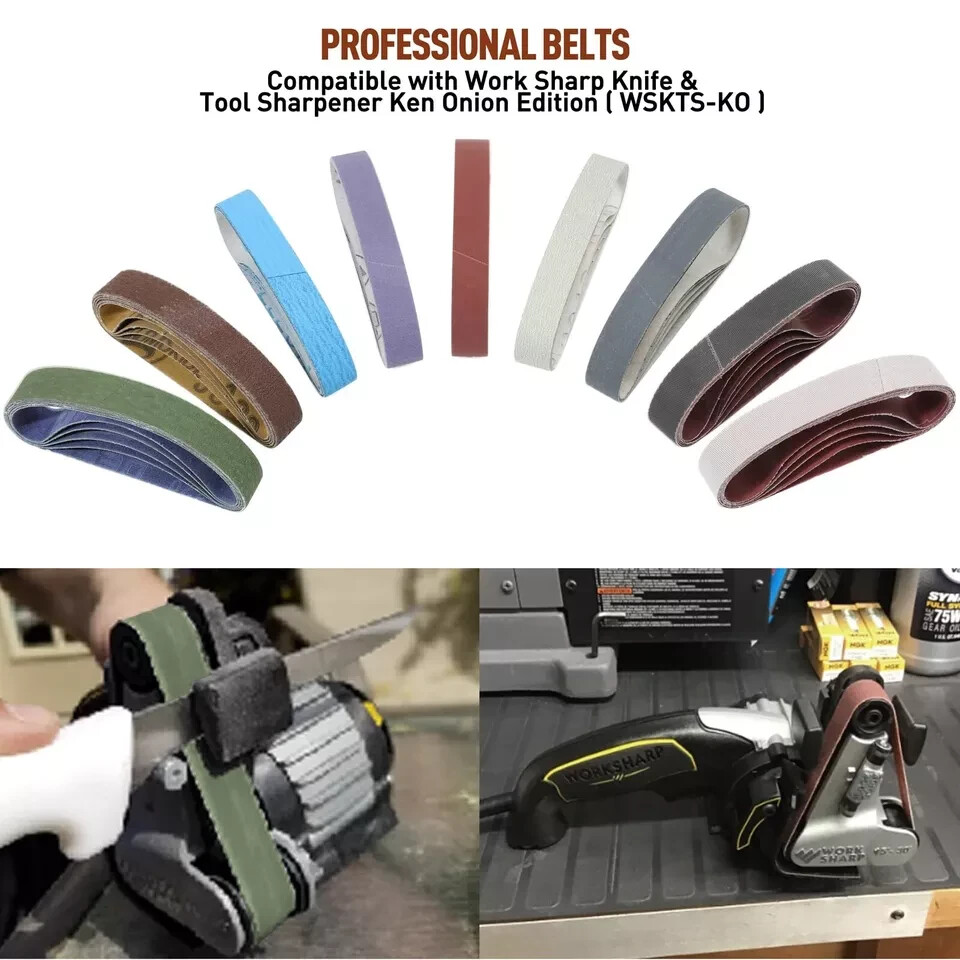 45New Replacement Belt Kit for Work Sharp Knife Tool Sharpener Ken Onion Edition