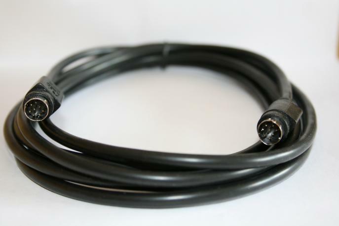 Black MDin8 Mini-Din 8 Pin MM 10 ft cable