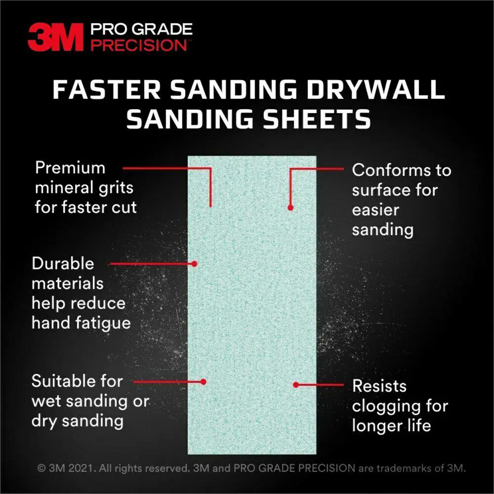 Pro Grade Precision 120 Grit Drywall Plaster Sanding Sheets (12-Pack)