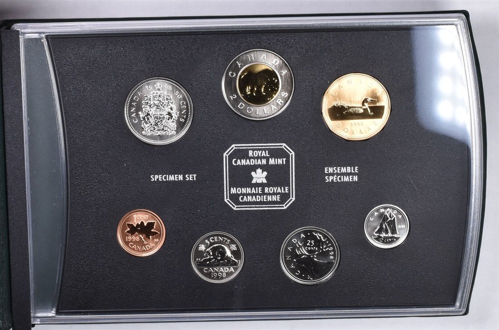 1998 Canada Specimen 7 Coin Set With Box & COA