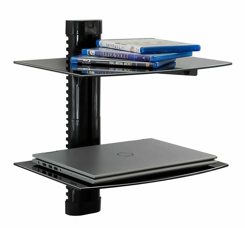 Mount-It! Floating Wall Mounted Shelf Bracket Stand | 2 Shelves, Open Box