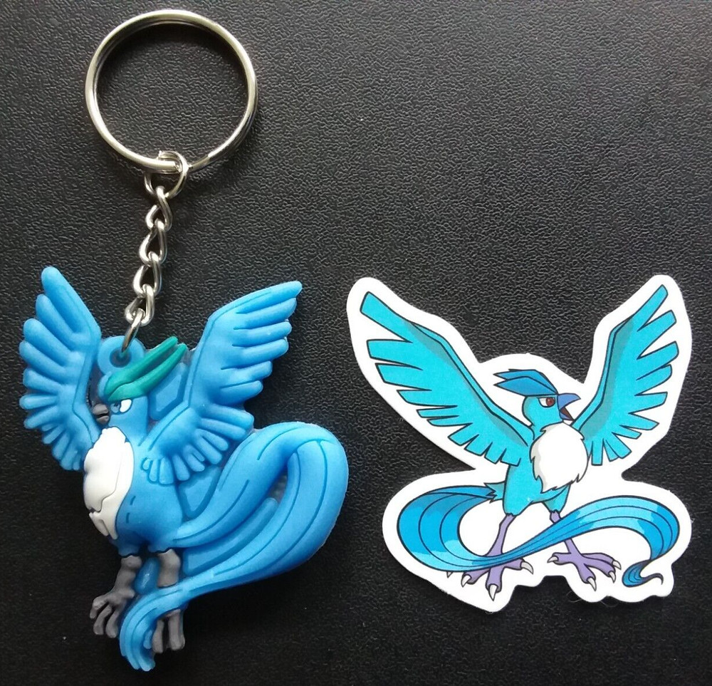 Pokemon Articuno Keychain and Sticker