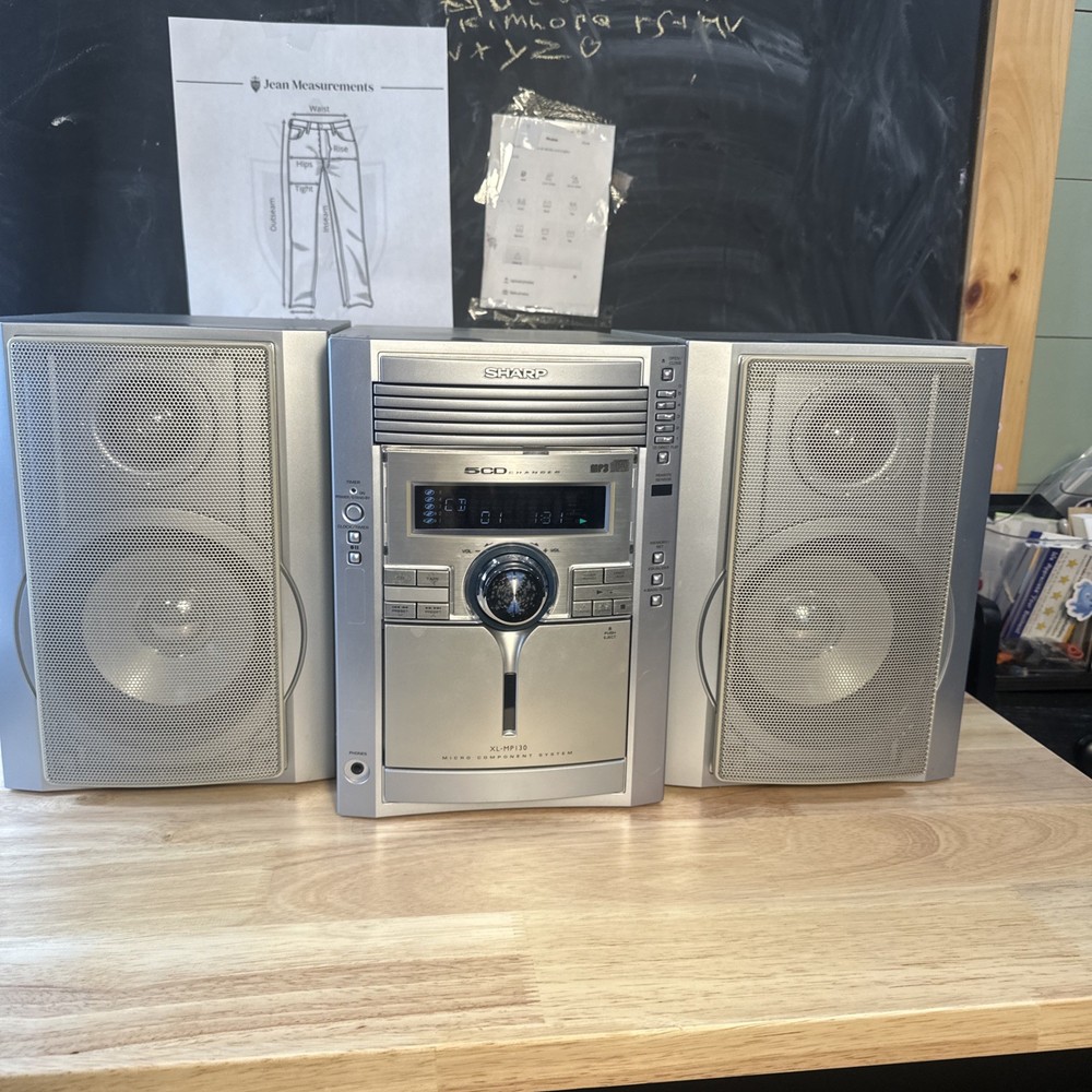 Sharp XL-MP130 High Power Micro Component System W CD, Cassette, & Tuner~ Works