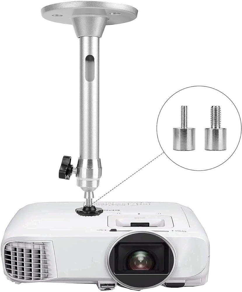 Universal Ceiling Wall Projector Mount - Silver Stand for 175mm Mini Projectors