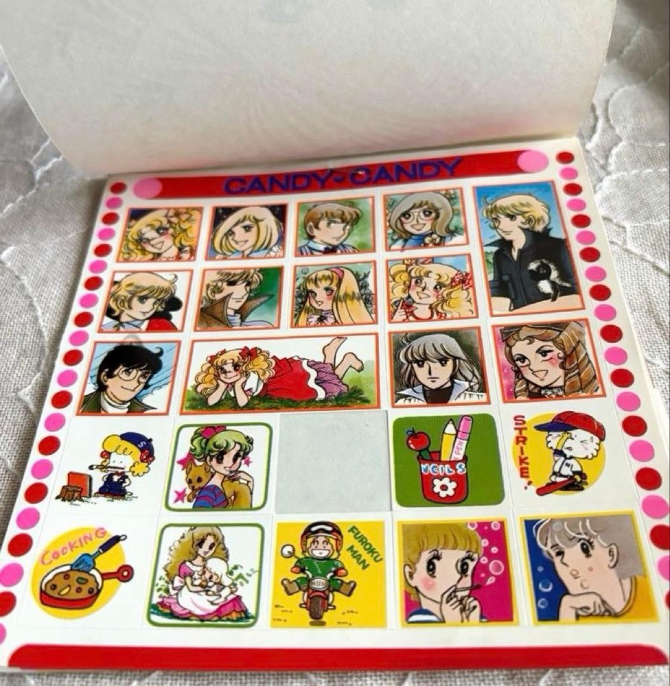 Nakayoshi Appendix Sticker Book 1978 Candy Candy etc.