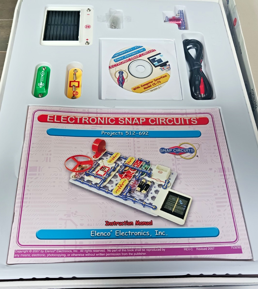 Snap Circuits Extreme SC-750 COMPLETE 5 Manuals + CI-73 Software CD + Schematic!