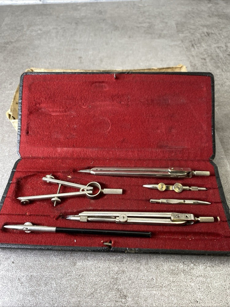 vintage compass drawing set