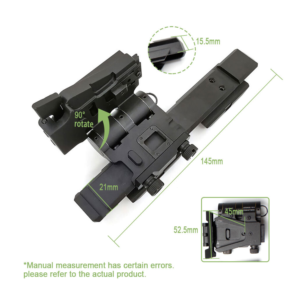 G33 G43 Mount Metal G33 Mount Flip-To-Side Mount Riser G23 Weapon Base SOTAC US
