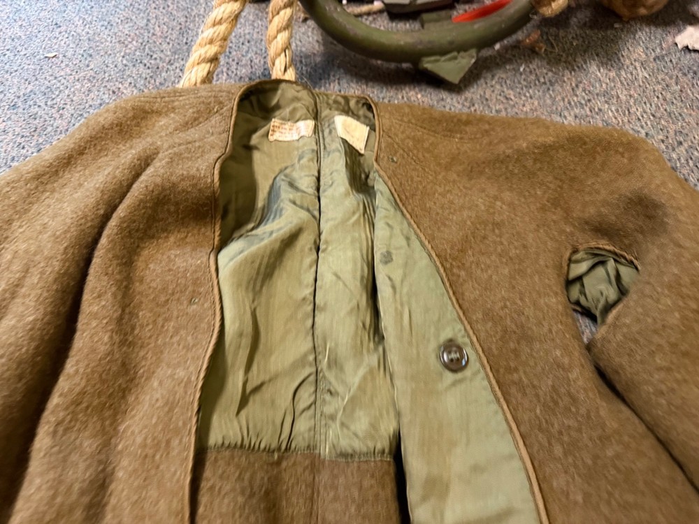 ORIGINAL WWII US ARMY WINTER M1938 GREATCOAT OVERCOAT LINER INSERT- LARGE LONG