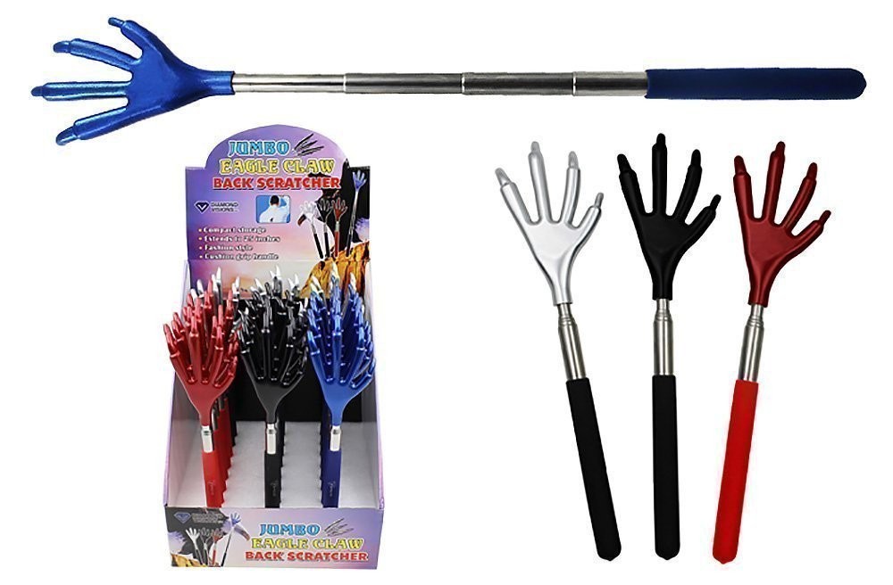Diamond Visions 01-1818 Jumbo Eagle Claw Extendable Back Scratcher in Assorted C