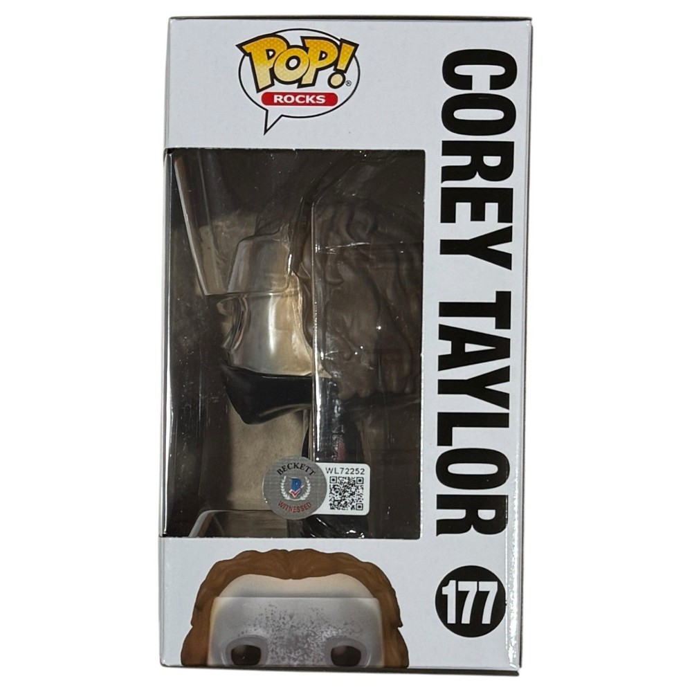 Corey Taylor Slipknot Signed Autograph Funko Pop Rocks #177 Proof Beckett COA