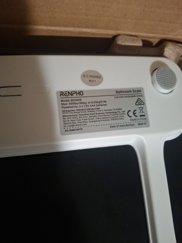 RENPHO Core 1S Digital Smart Body Scale Bluetooth BMI Weight Analyzer