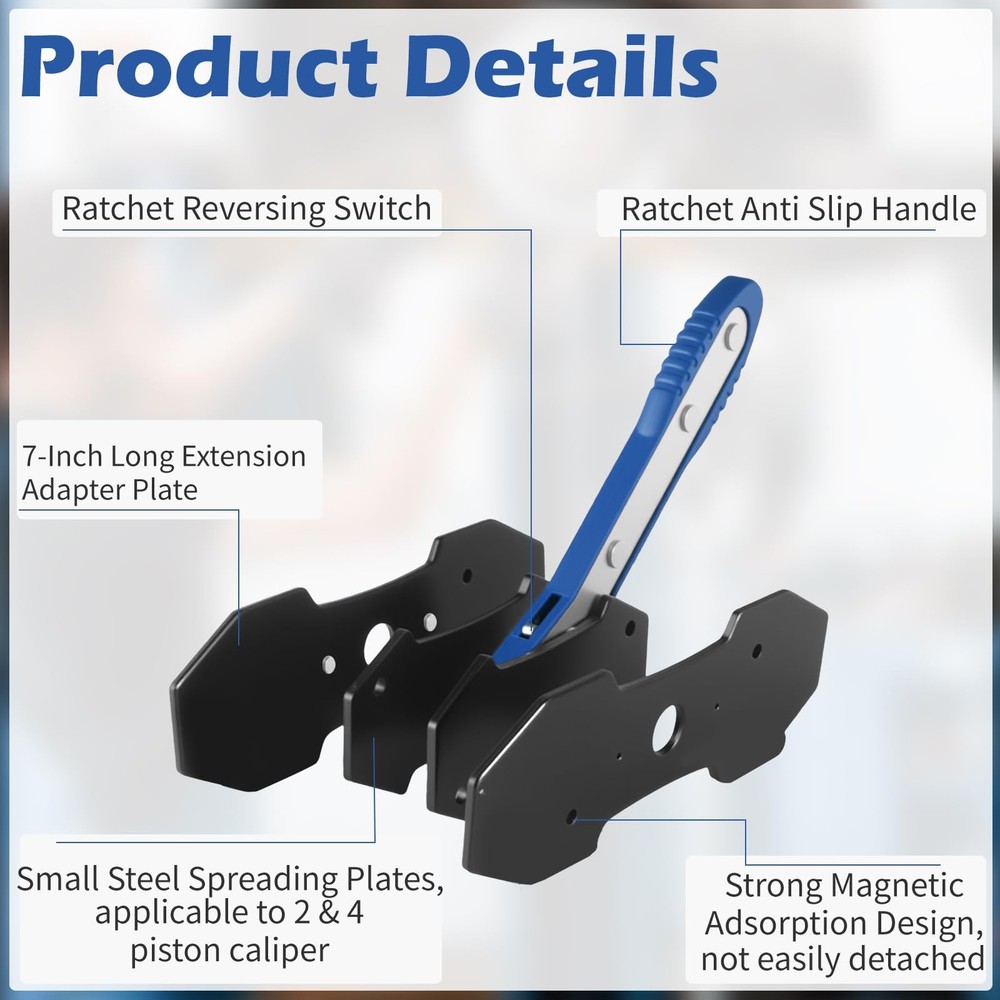 QonicFly Brake Caliper Compression Tool, Piston Compressor Tool Blue