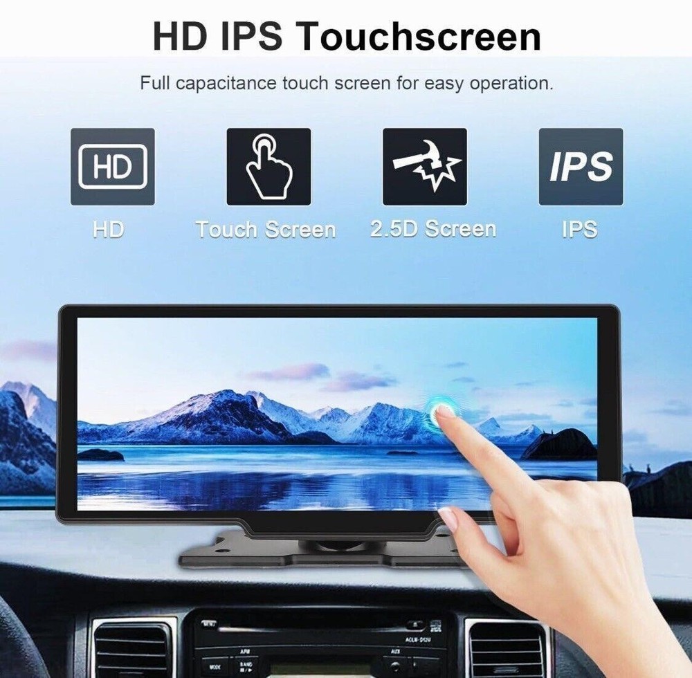 PODOFO 10.26" Multimedia Smart Screen Player Wireless Carplay Android Navigation
