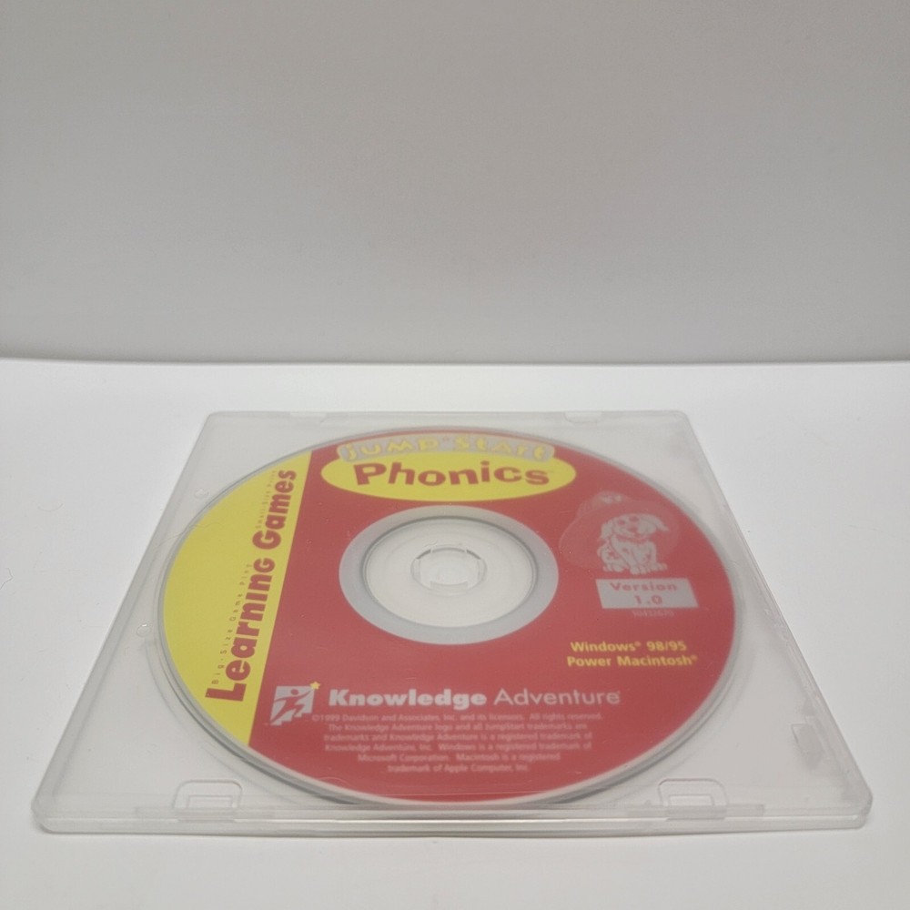 Jump Start Phonics Learning Games PC CD-ROM Childhood Development Disc Only