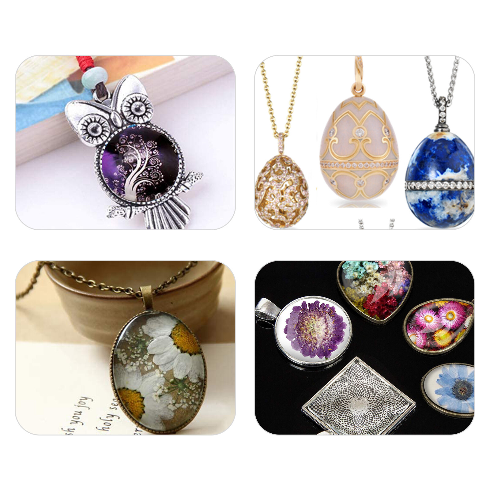 35pcs Resin Casting Silicone Molds Epoxy Pendant Mould Kit Jewelry Making Craft