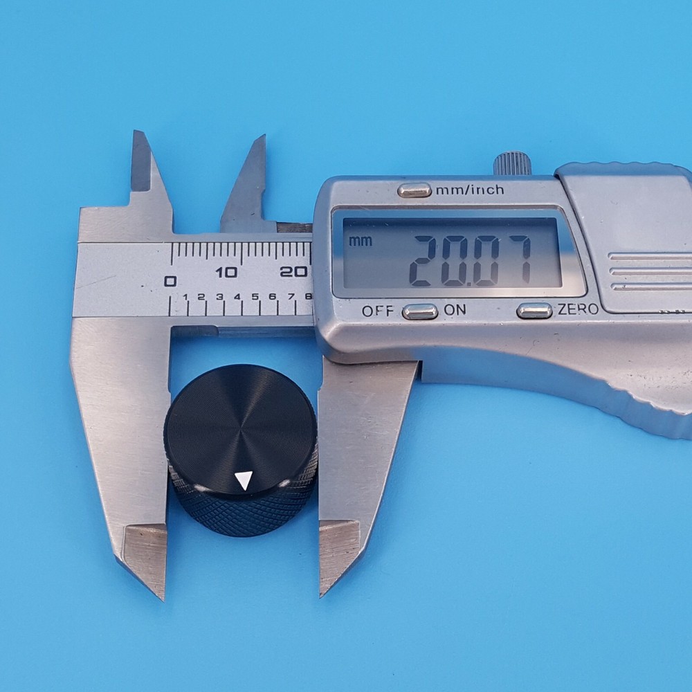 5PC Black Solid Aluminum 20*15.5mm Audio Rotary Control 6mm Potentiometer Knobs